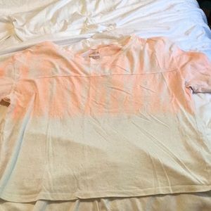 Orange Tie dye crop top